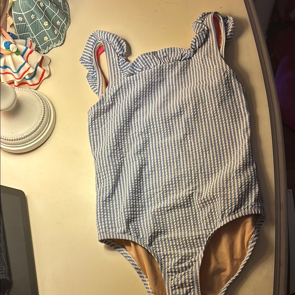 Crewcuts Pink and Blue Striped Swimsuit